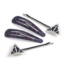 Official Harry Potter Deathly Hallows Hair Clip Set